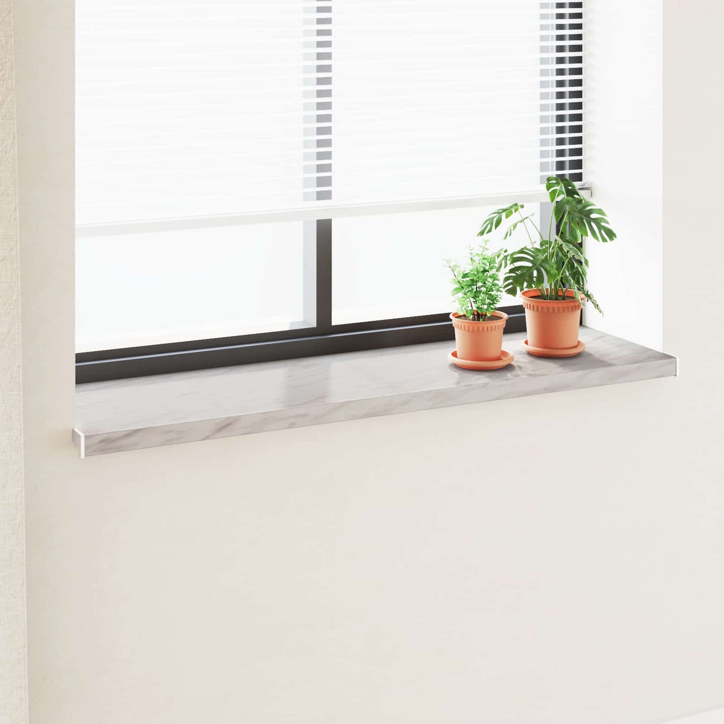 vidaXL Window Sill Marble texture 140 x 45 x 4.5 cm PVC