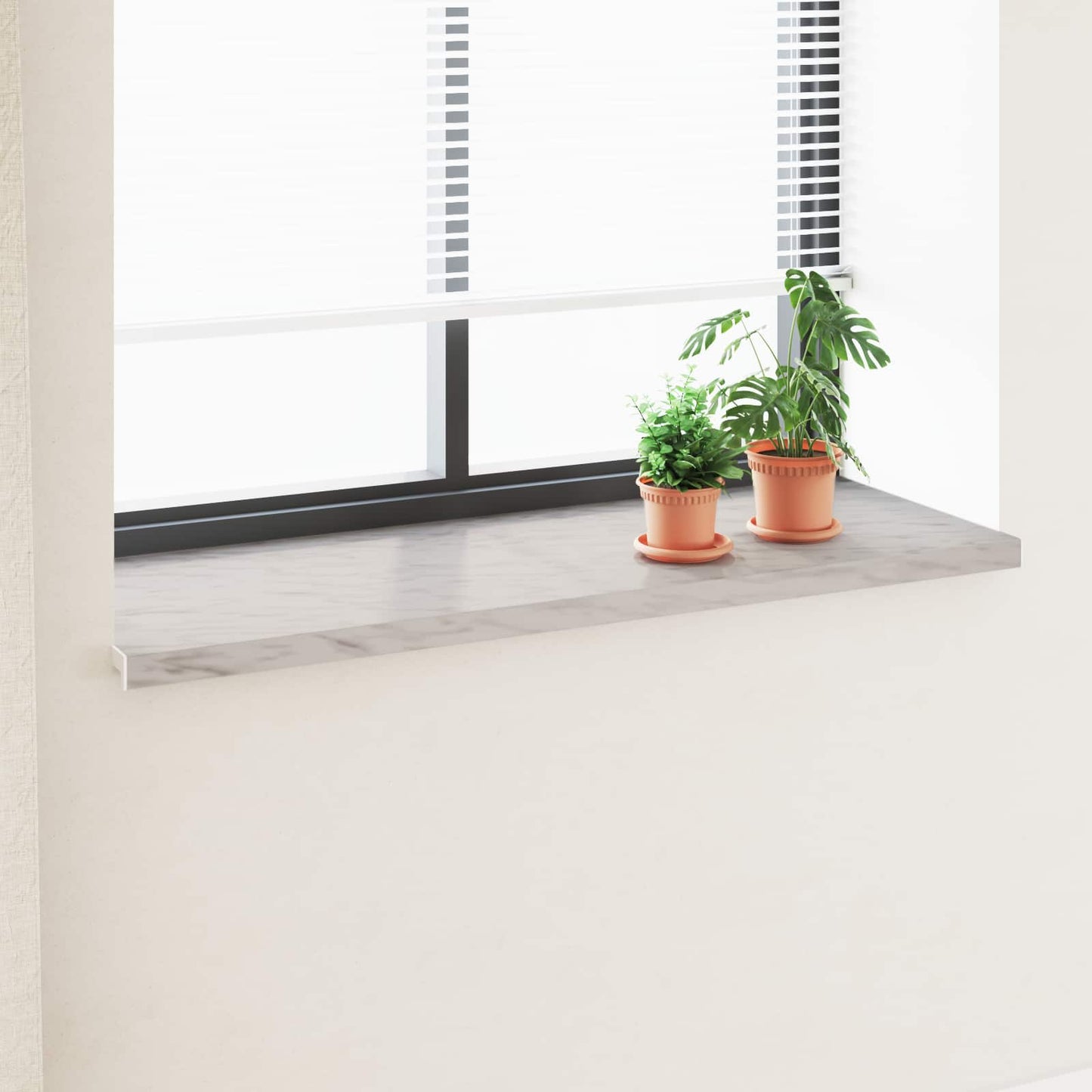 vidaXL Window Sill Marble texture 120 x 50 x 4.5 cm PVC