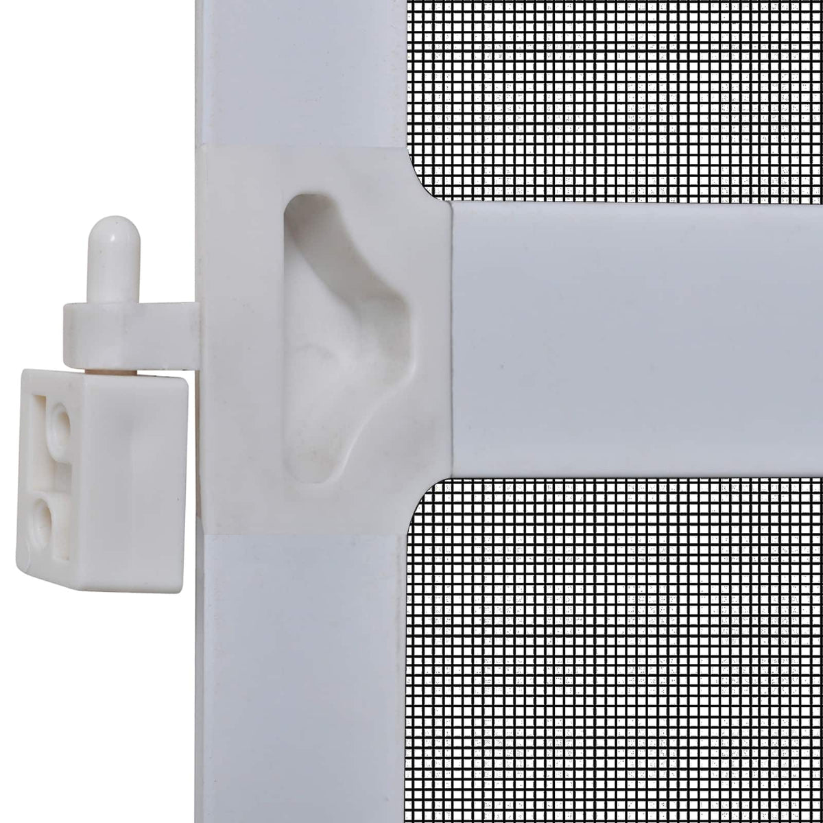 vidaXL Hinged Insect Screen Manual White and Black 100 x 215 cm