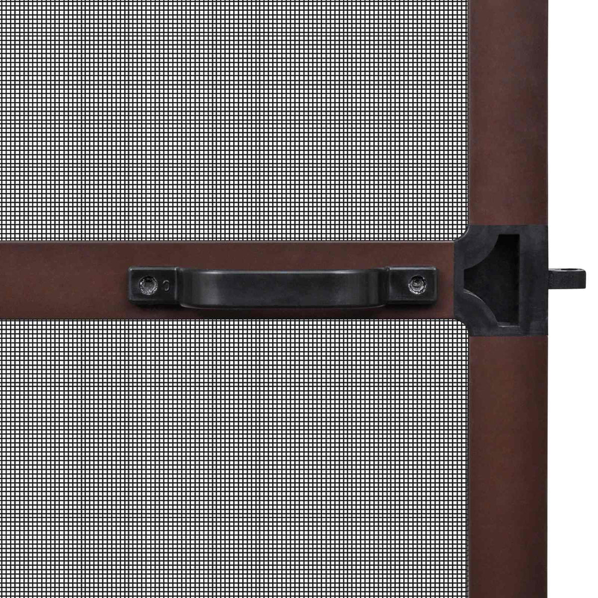 vidaXL Hinged Insect Screen Manual Brown and Black 100 x 215 cm