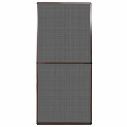 vidaXL Hinged Insect Screen Manual Brown and Black 100 x 215 cm