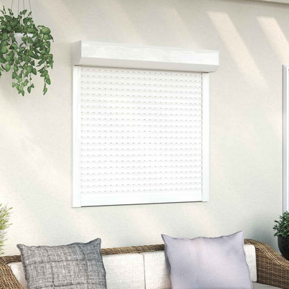 vidaXL Roller Shutter White 100 x 100 cm Aluminium and Polyurethane