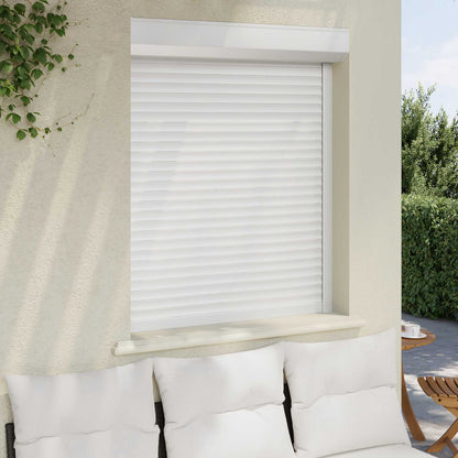 vidaXL Roller Shutter White 100 x 120 cm Aluminium and Polyurethane