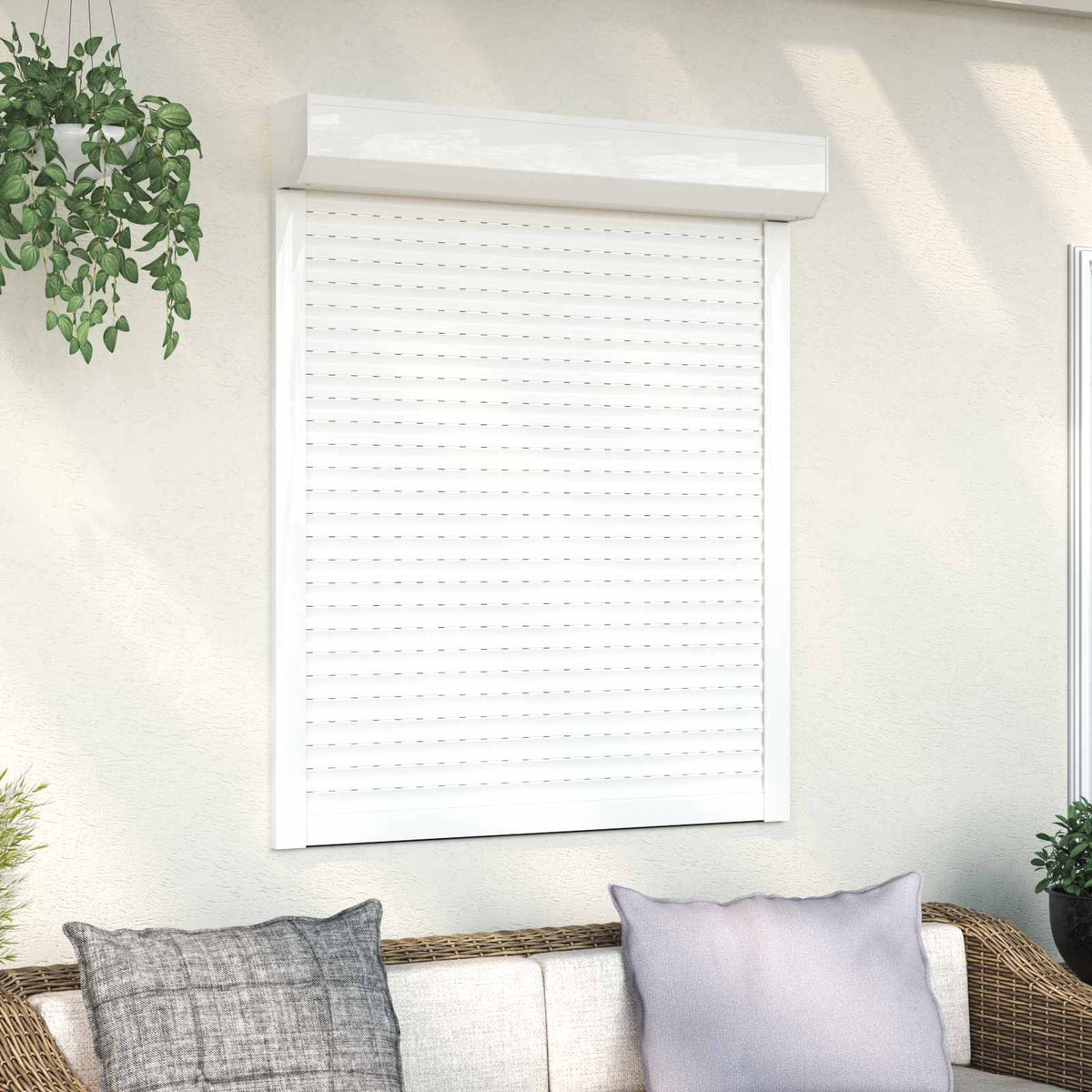vidaXL Roller Shutter White 100 x 130 cm Aluminium and Polyurethane