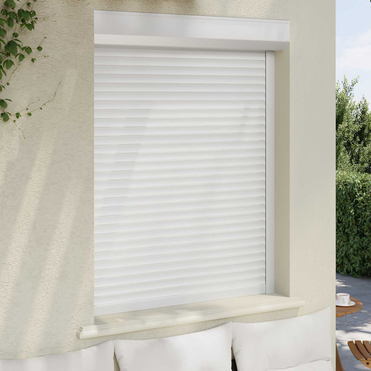 vidaXL Roller Shutter White 100 x 130 cm Aluminium and Polyurethane