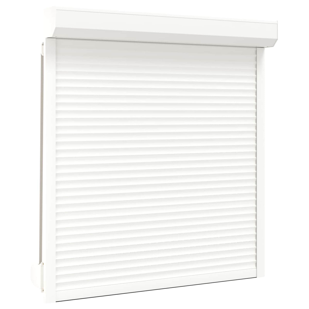 vidaXL Roller Shutter White 130 x 140 cm Aluminium and Polyurethane