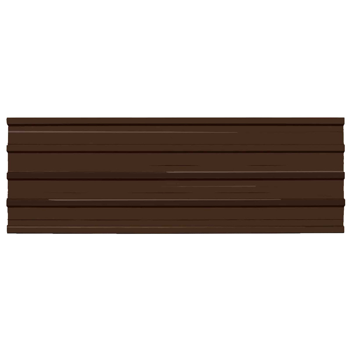 vidaXL Roof Panel 12 pcs Brown 129 x 45 cm Galvanised steel