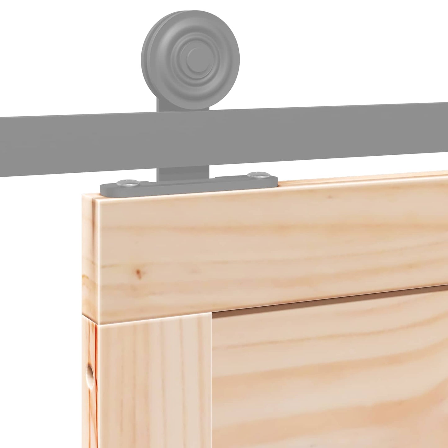 vidaXL Barn Door Natural 90 x 2.5 x 208 cm Solid Pine Wood