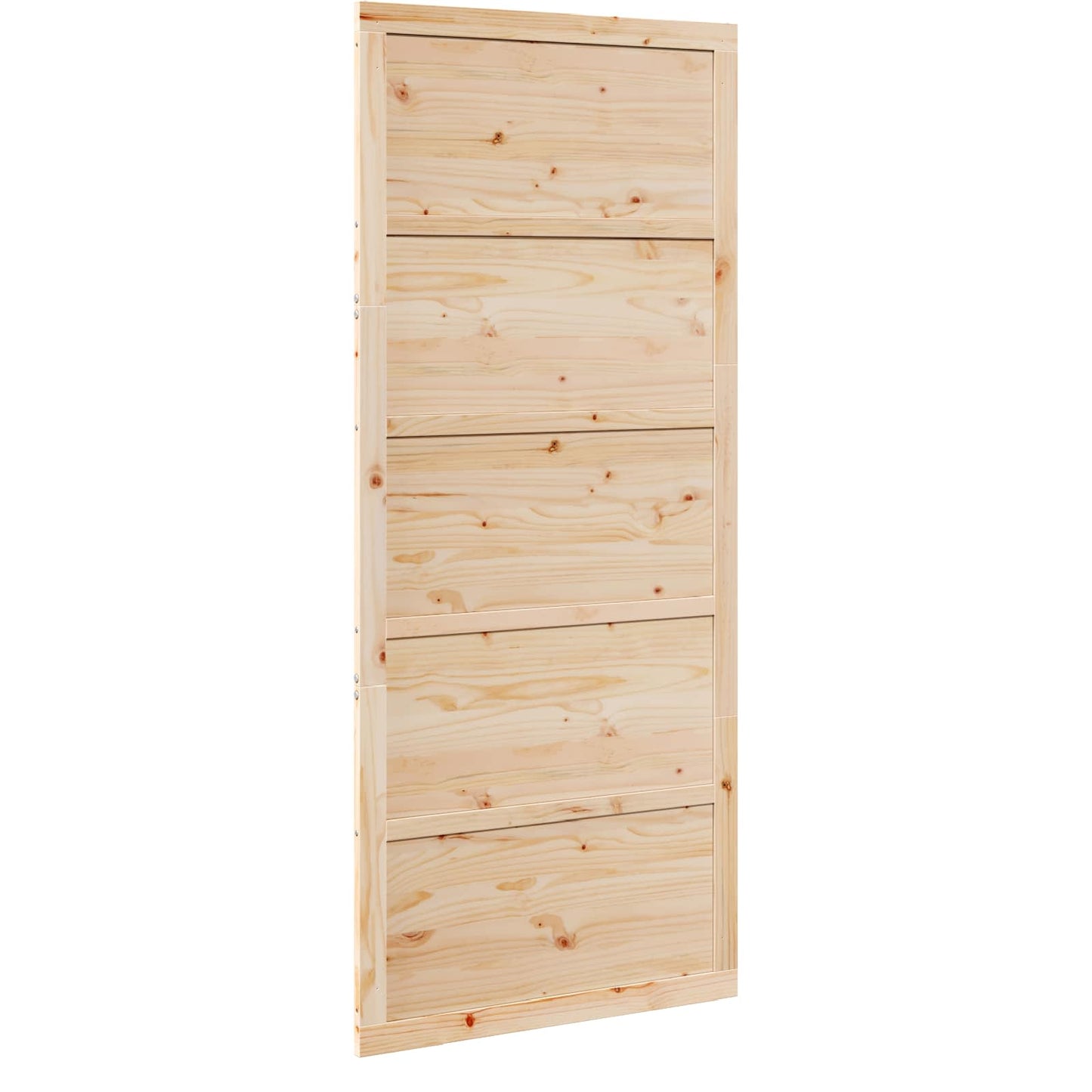 vidaXL Barn Door Natural 90 x 2.5 x 208 cm Solid Pine Wood
