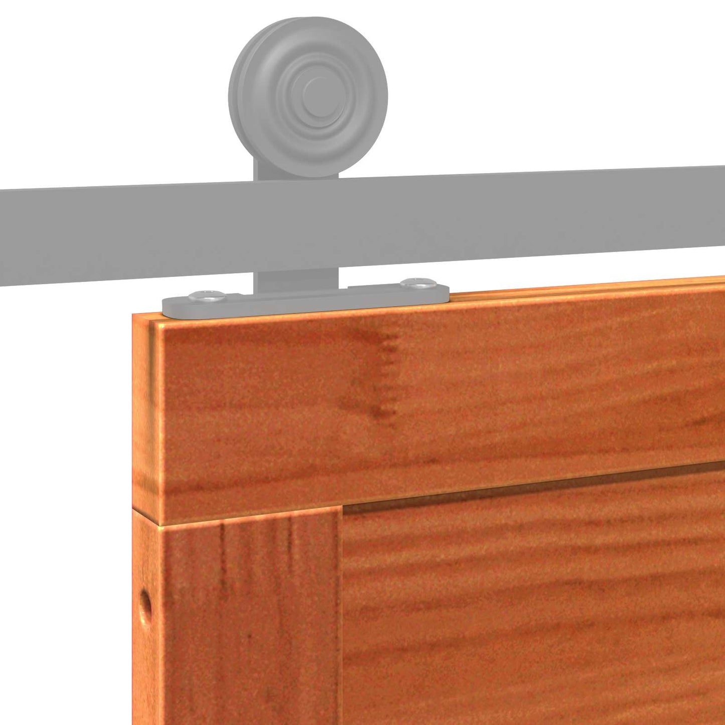 vidaXL Barn Door Wax Brown 90 x 2.5 x 208 cm Solid Pine Wood