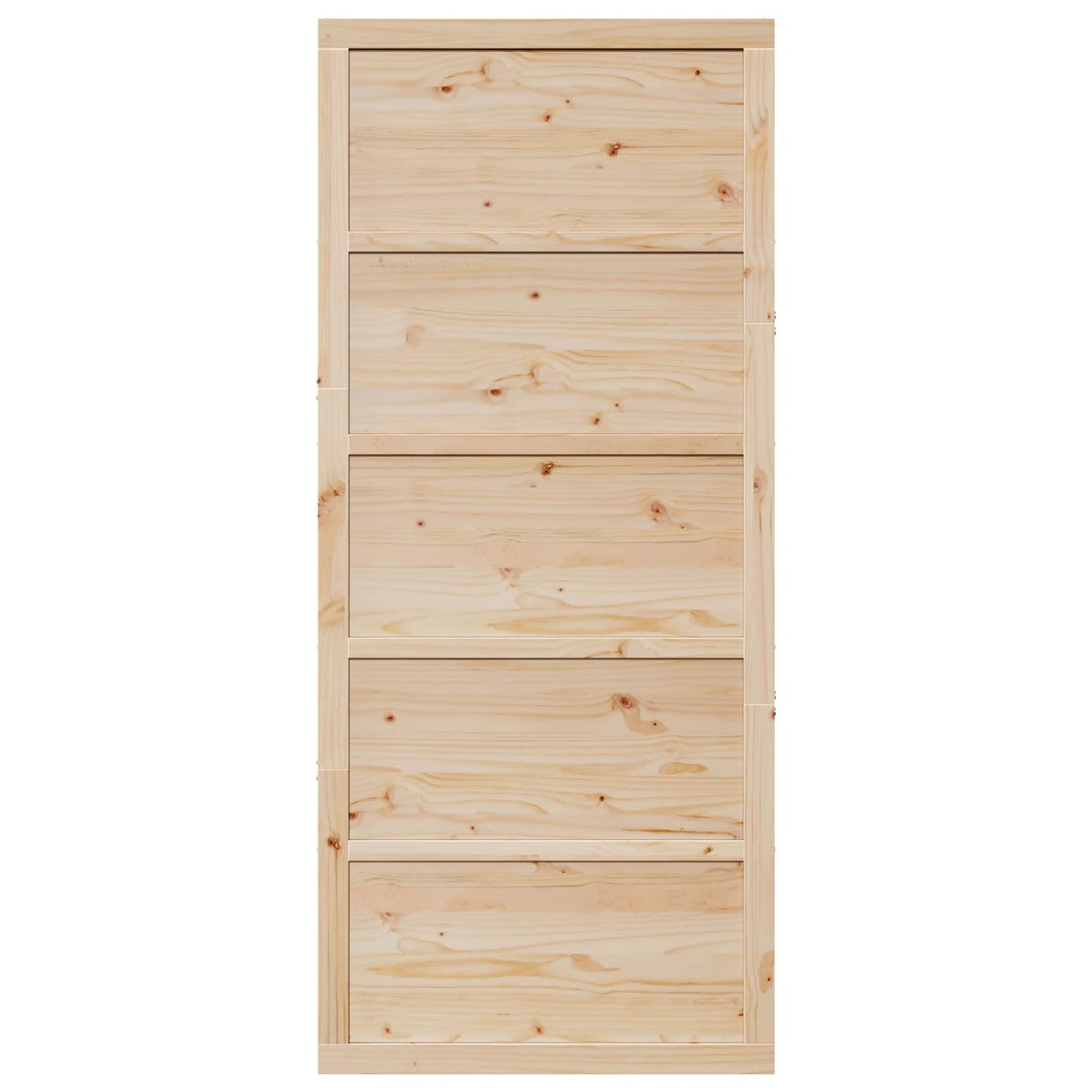 vidaXL Barn Door Natural 80 x 2.5 x 208 cm Solid Pine Wood