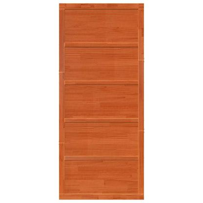 vidaXL Barn Door Wax Brown 80 x 2.5 x 208 cm Solid Pine Wood