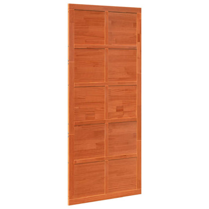 vidaXL Barn Door Wax brown 100 x 2.5 x 208 cm Solid Pine Wood
