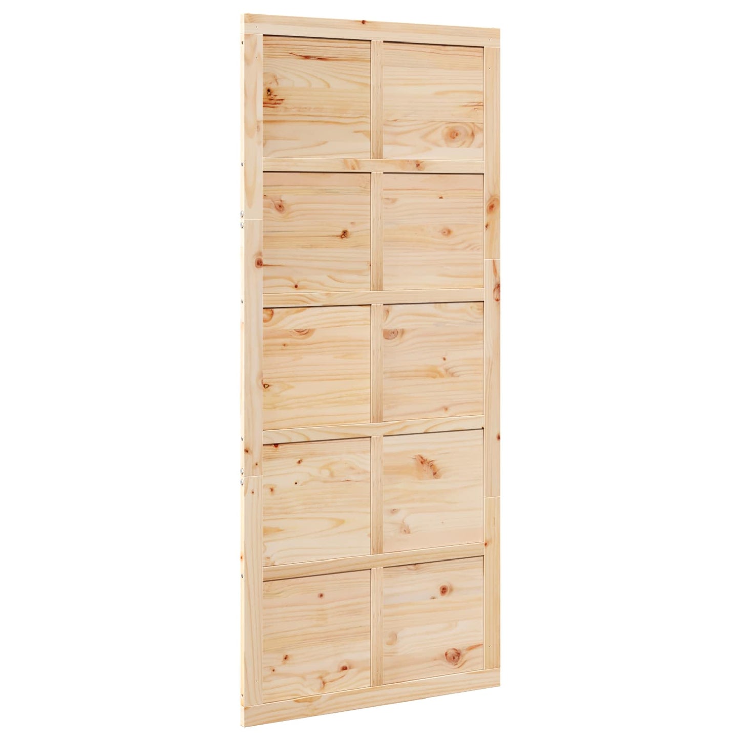 vidaXL Barn Door Natural 90 x 2.5 x 208 cm Solid Pine Wood