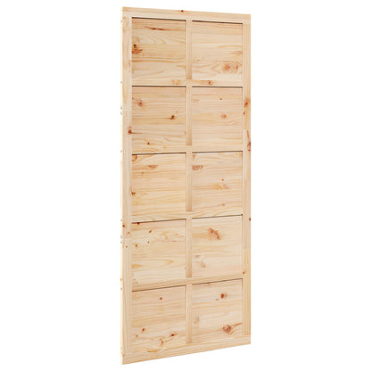 vidaXL Barn Door Natural 80 x 2.5 x 208 cm Solid Pine Wood