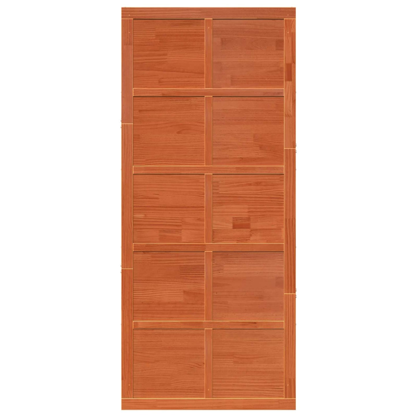 vidaXL Barn Door Wax brown 80 x 2.5 x 208 cm Solid Pine Wood