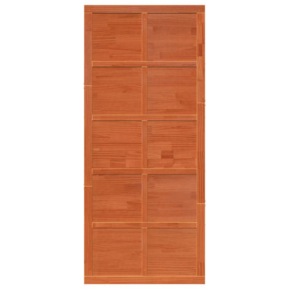 vidaXL Barn Door Wax brown 80 x 2.5 x 208 cm Solid Pine Wood
