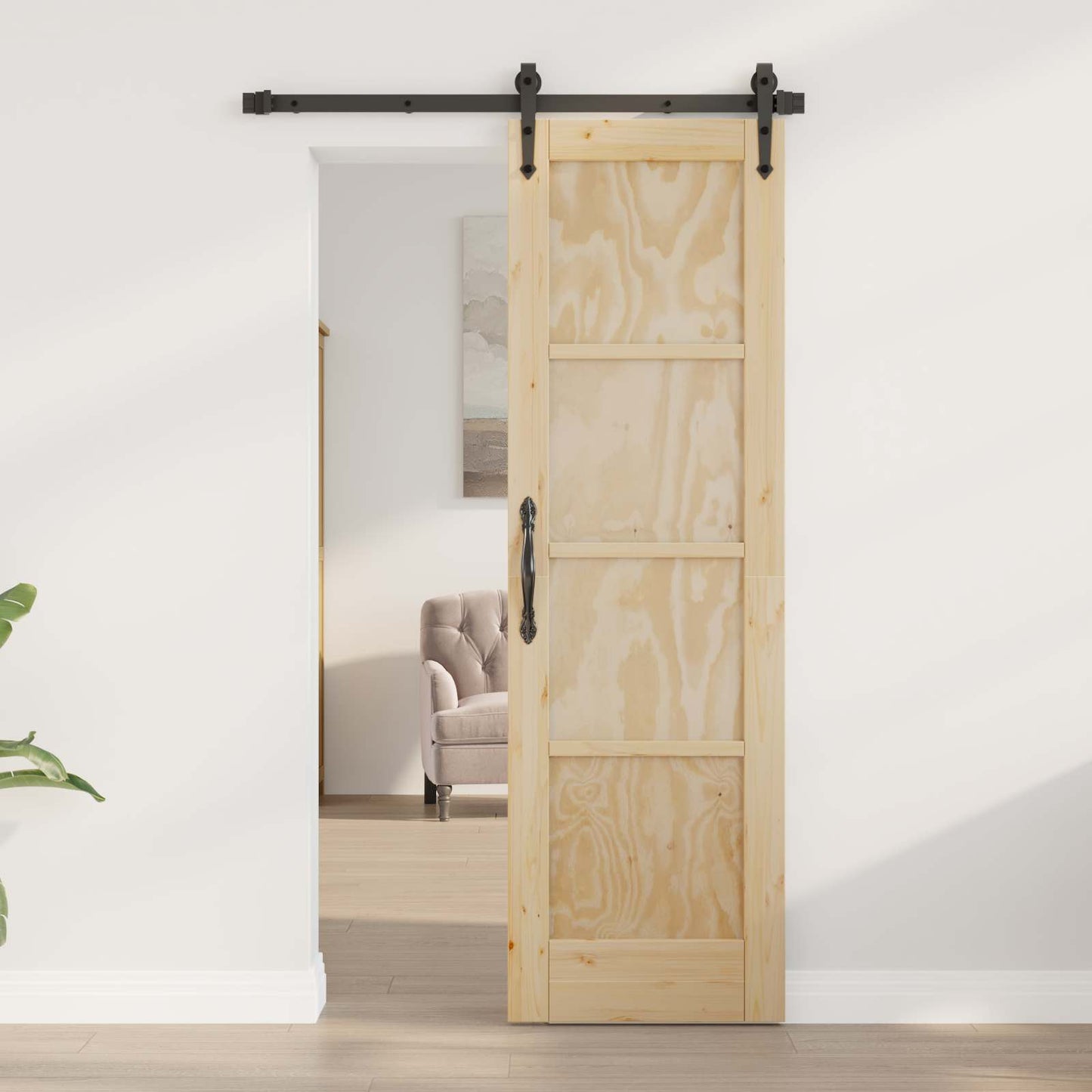 vidaXL Interior Door Natural 61 x 198.5 cm Plywood