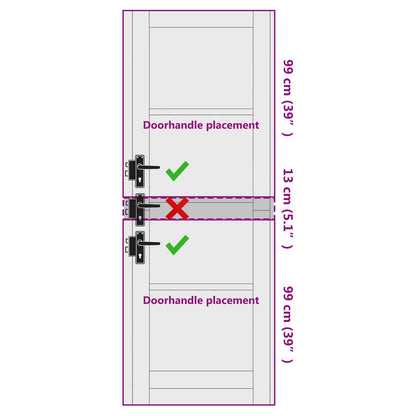 vidaXL Interior Door Natural 73.5 x 211 cm Plywood