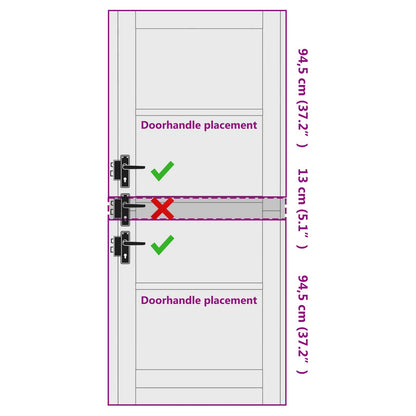 vidaXL Interior Door White 83 x 202 cm Plywood