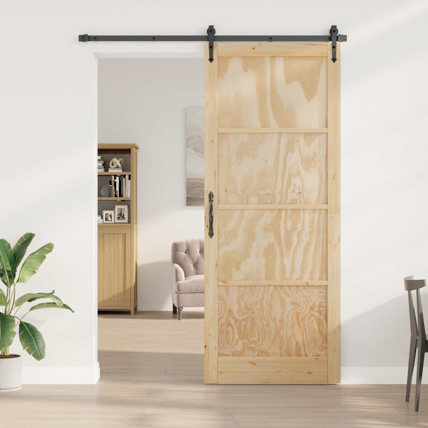 vidaXL Interior Door Natural 83 x 232 cm Plywood