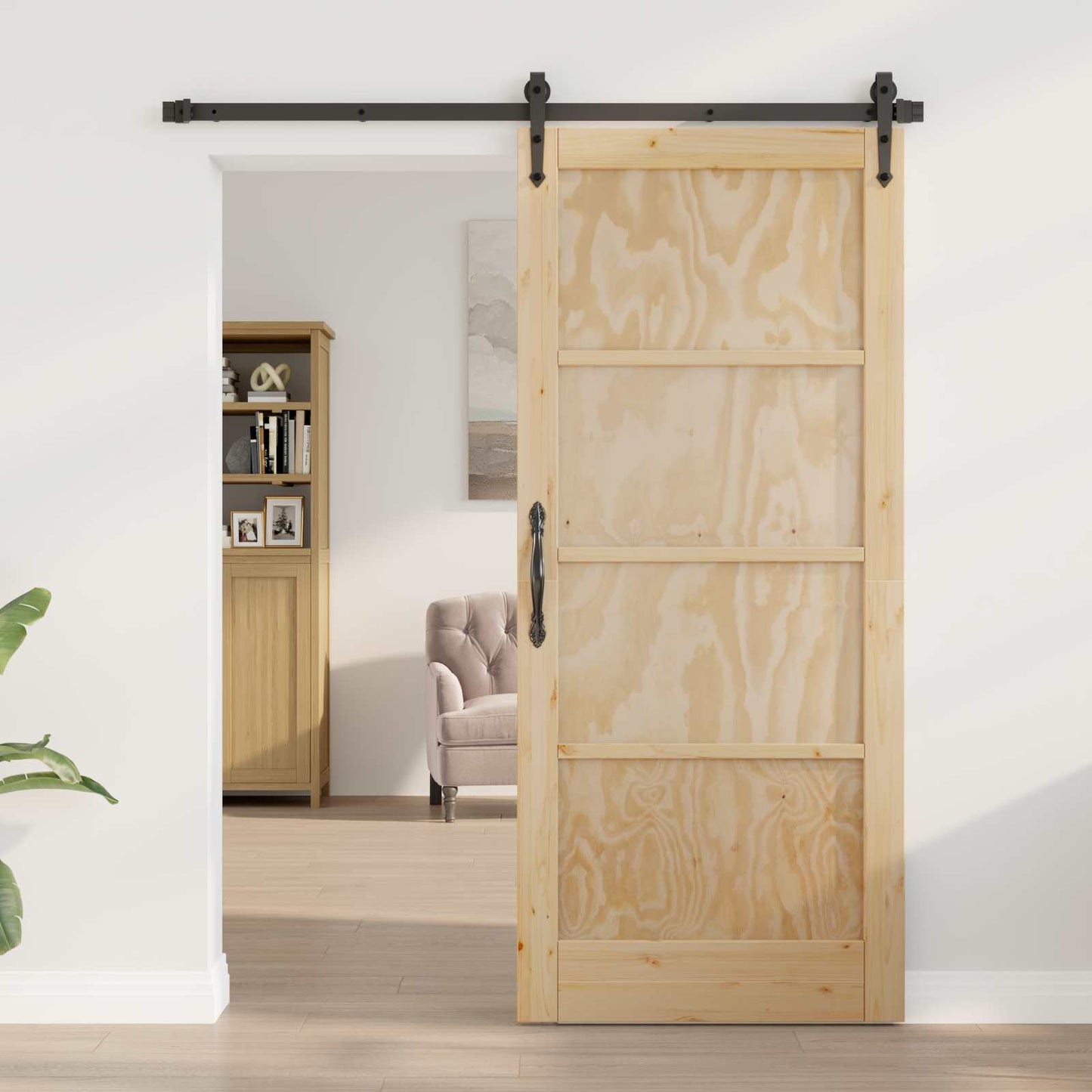 vidaXL Interior Door Natural 86 x 198.5 cm Plywood