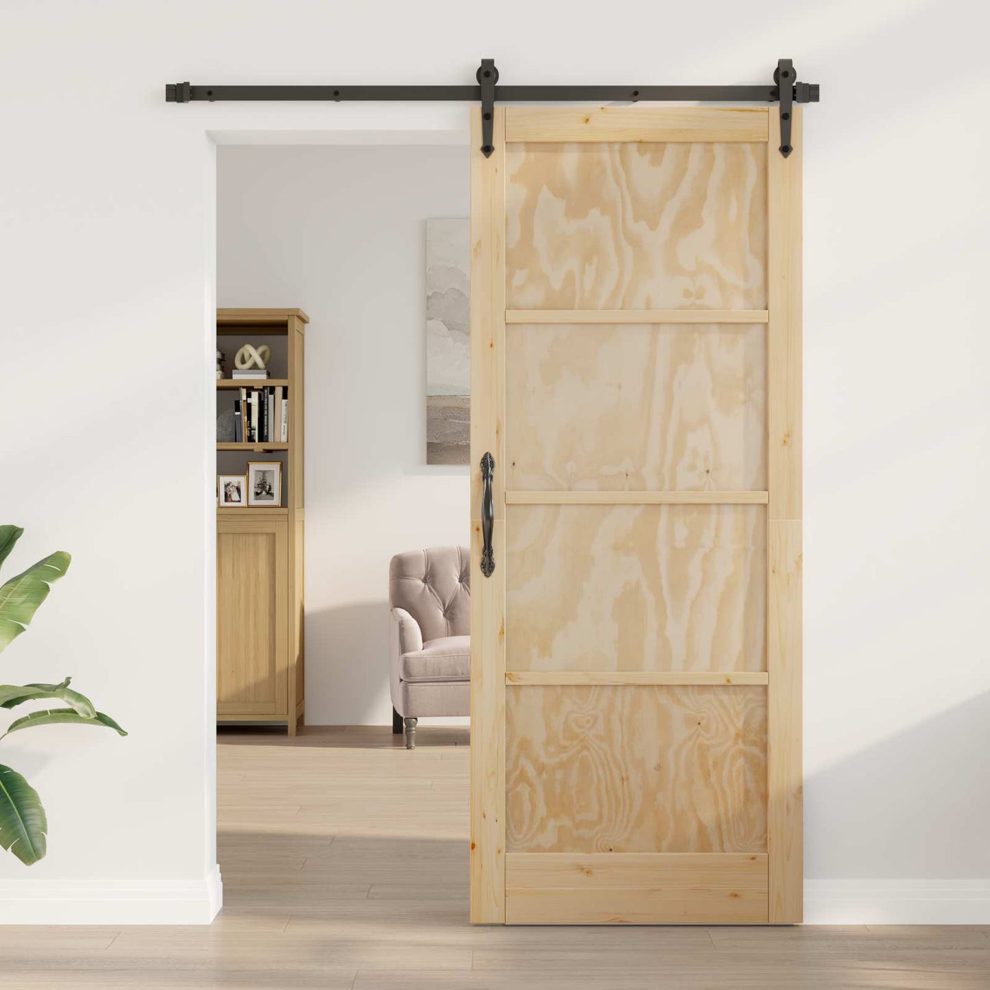 vidaXL Interior Door Natural 86 x 211 cm Plywood