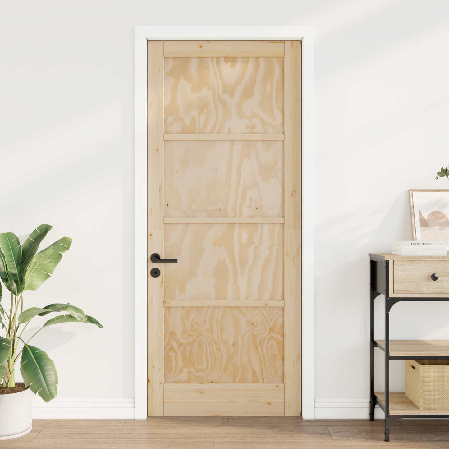 vidaXL Interior Door Natural 86 x 211 cm Plywood