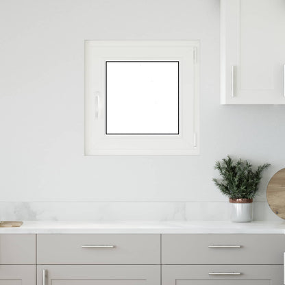 vidaXL Basement Window RISOR 50 x 50 cm PVC and Glass White
