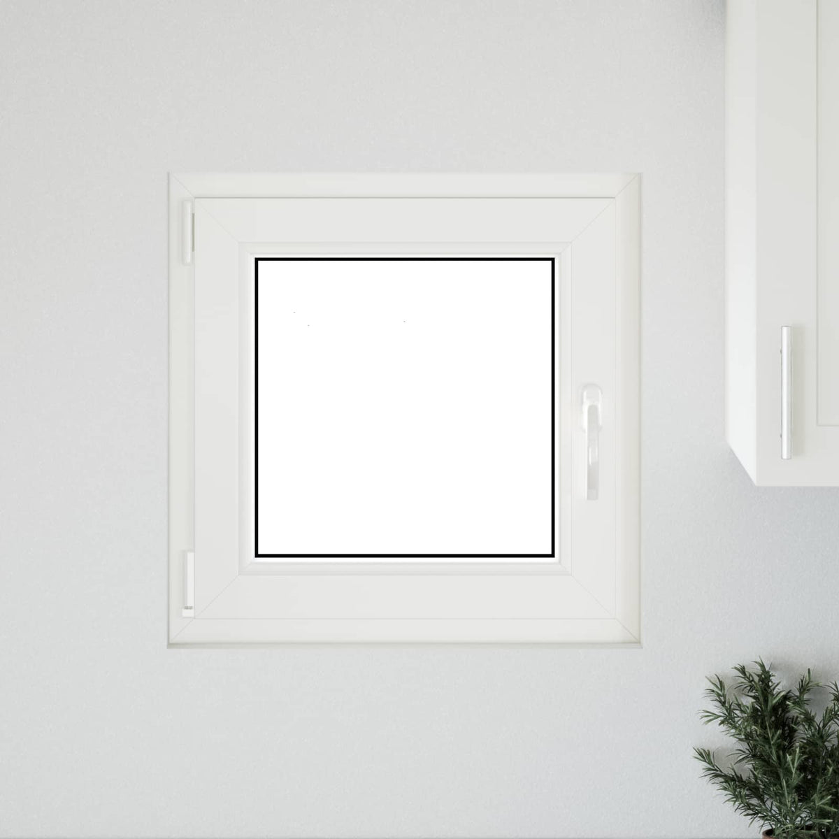 vidaXL Basement Window Internal Colour White RISOR 50 x 50 cm