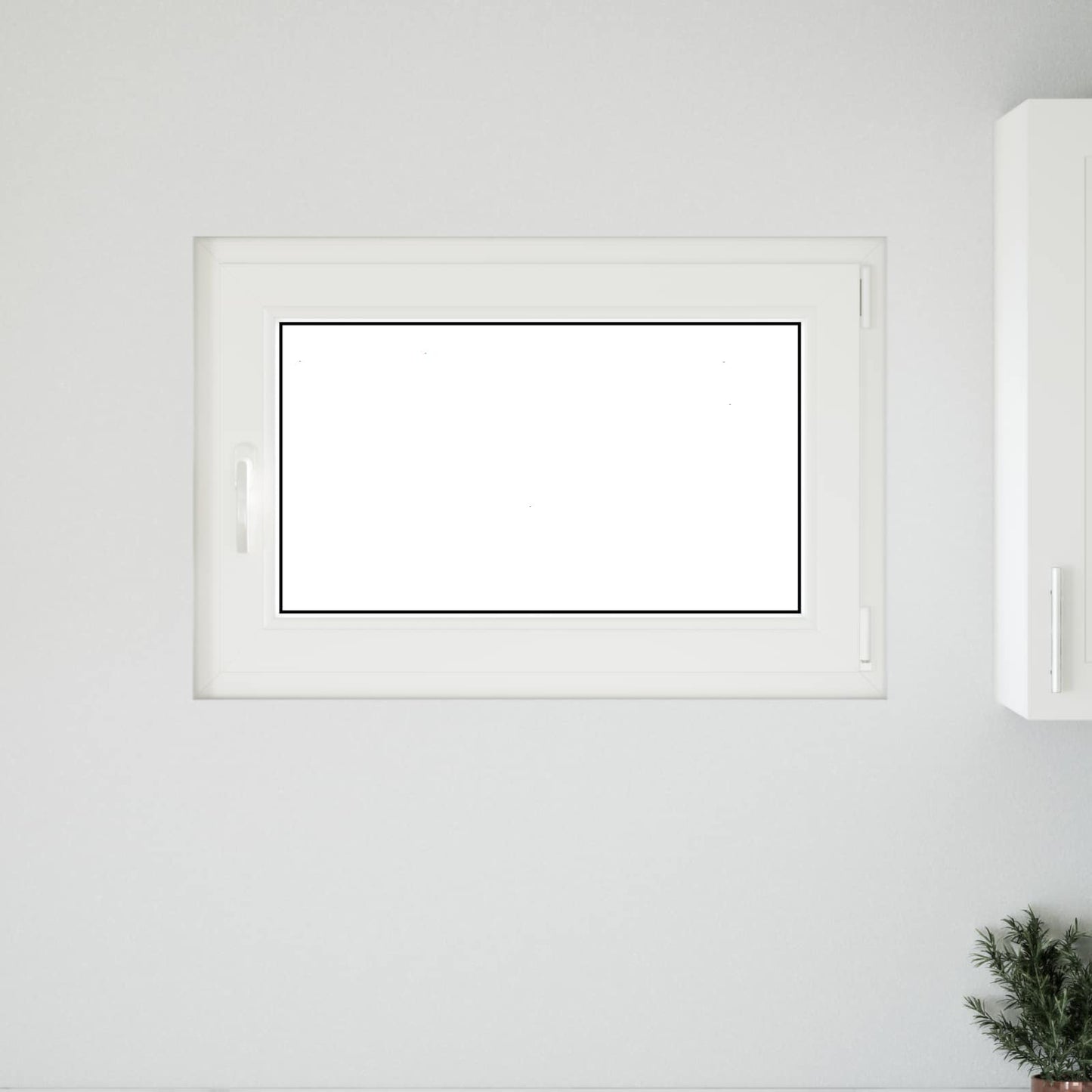vidaXL Basement Window RISOR 90 x 50 cm PVC and Glass White