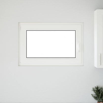 vidaXL Basement Window RISOR 90 x 60 cm PVC and Glass White