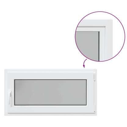 vidaXL Basement Window RISOR 100 x 50 cm PVC and Glass White