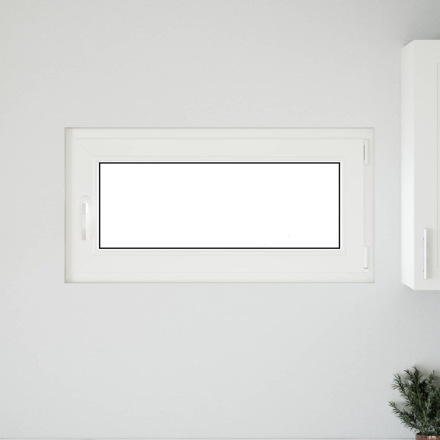 vidaXL Basement Window RISOR 100 x 50 cm PVC and Glass White