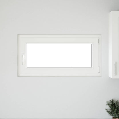 vidaXL Basement Window RISOR 100 x 50 cm PVC and Glass White