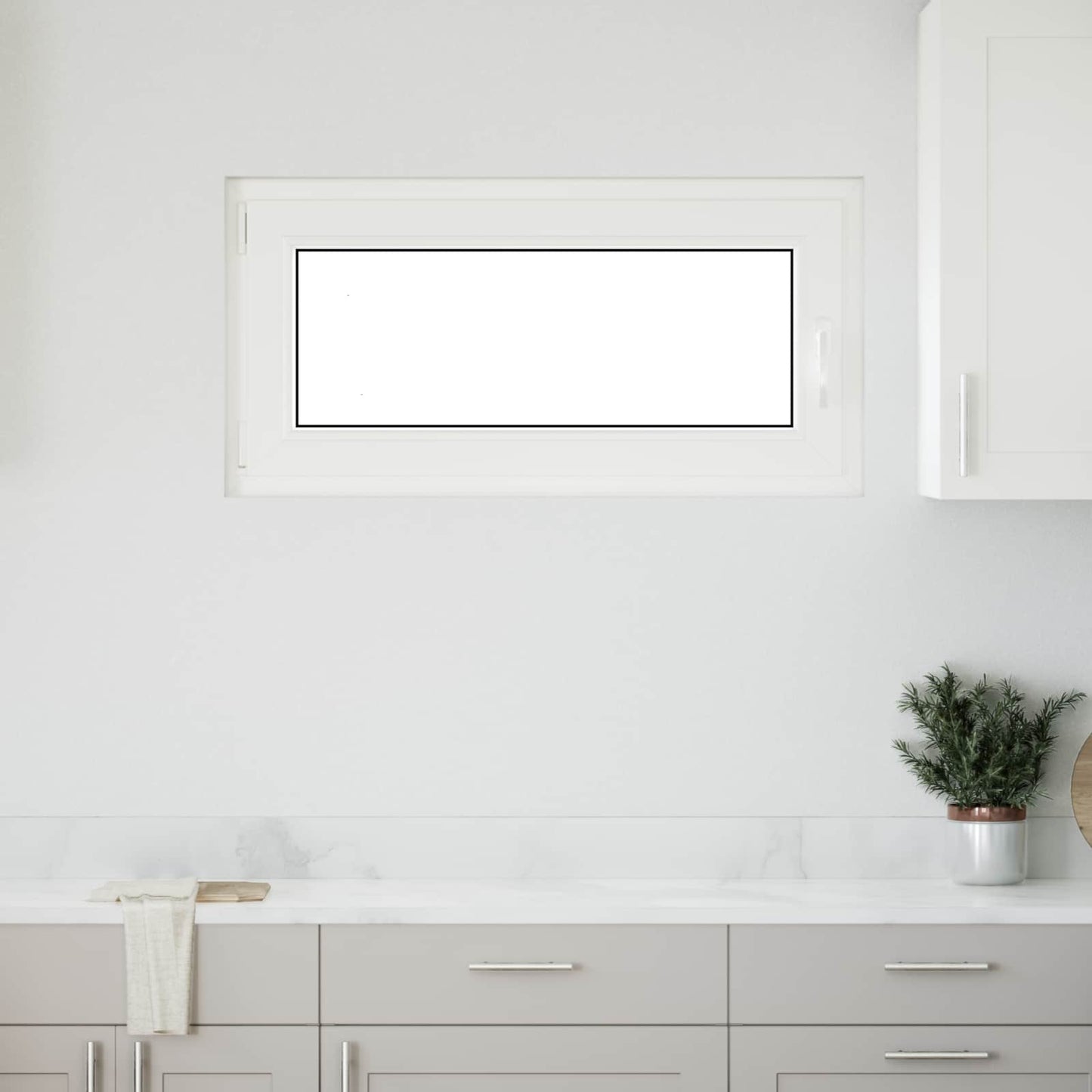 vidaXL Basement Window RISOR 100 x 50 cm PVC and Glass White