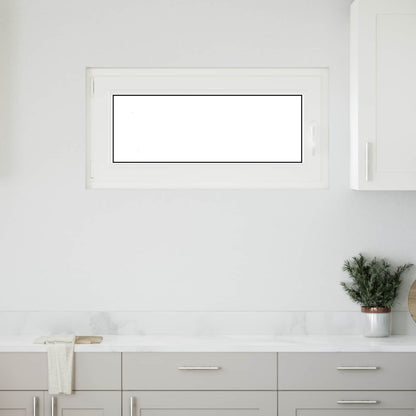 vidaXL Basement Window RISOR 100 x 50 cm PVC and Glass White