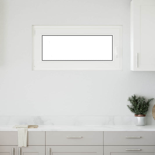 vidaXL Basement Window RISOR 100 x 50 cm PVC and Glass White
