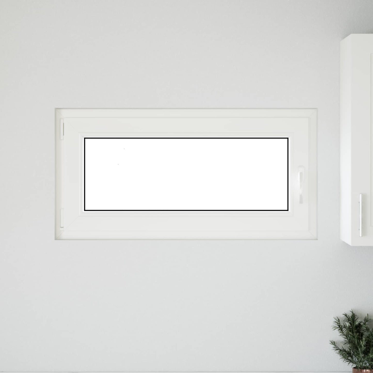 vidaXL Basement Window RISOR 100 x 50 cm PVC and Glass White