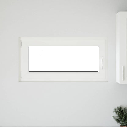 vidaXL Basement Window RISOR 100 x 50 cm PVC and Glass White