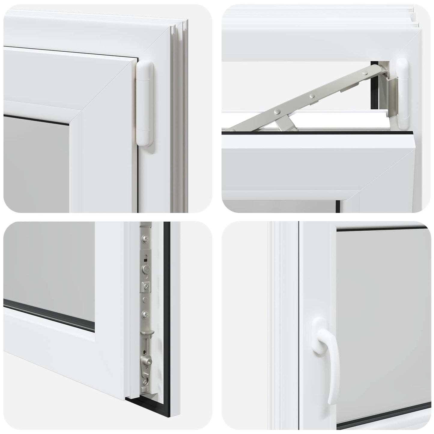 vidaXL Tilt & Turn Basement Window RISOR 100 x 70 cm PVC and Glass