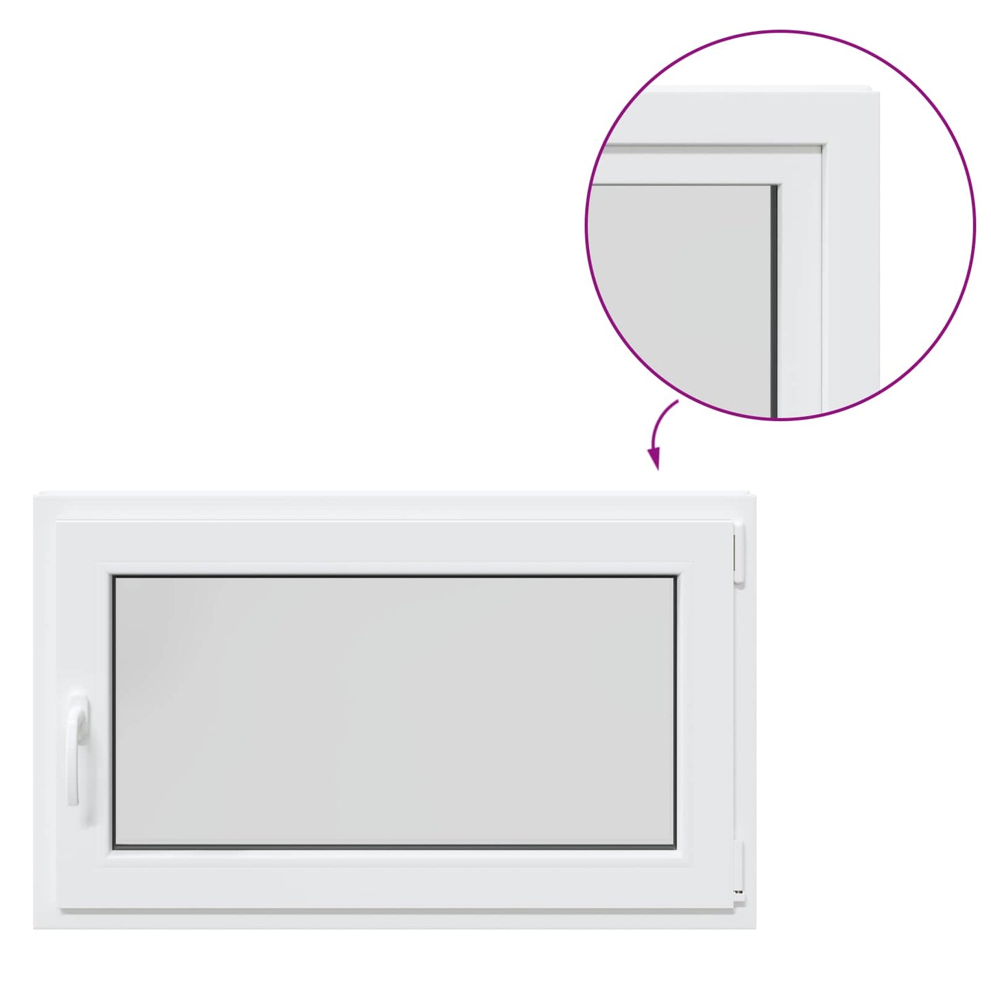 vidaXL Tilt & Turn Basement Window RISOR 100 x 70 cm PVC and Glass
