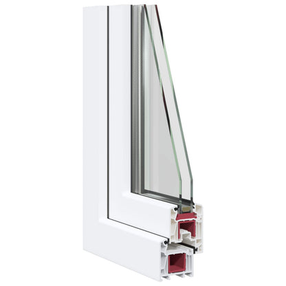 vidaXL Tilt & Turn Basement Window RISOR 100 x 70 cm PVC and Glass