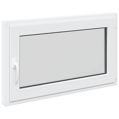 vidaXL Tilt & Turn Basement Window RISOR 100 x 70 cm PVC and Glass