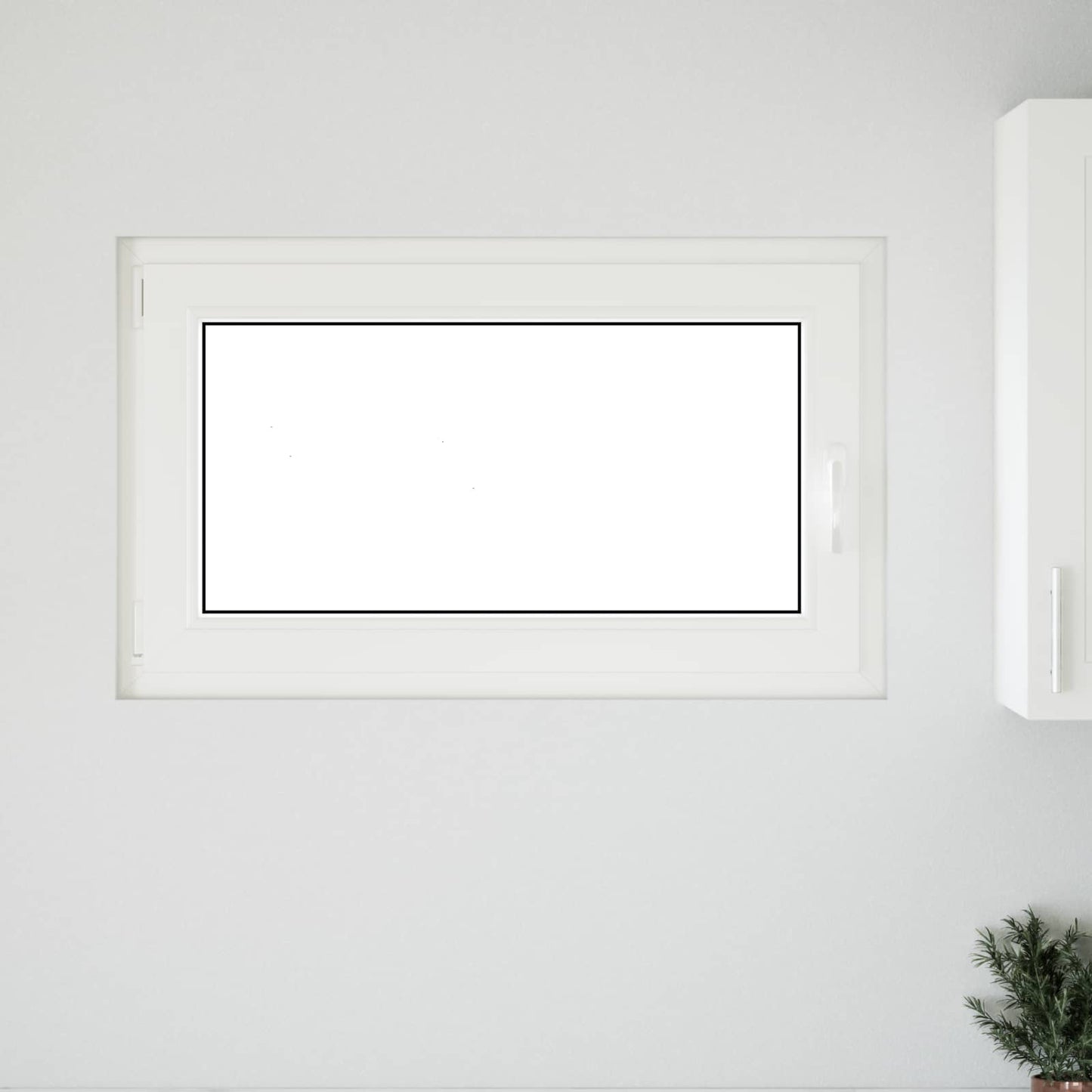 vidaXL Basement Window RISOR 100 x 70 cm PVC and Glass White