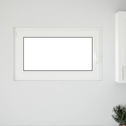 vidaXL Basement Window RISOR 100 x 70 cm PVC and Glass White