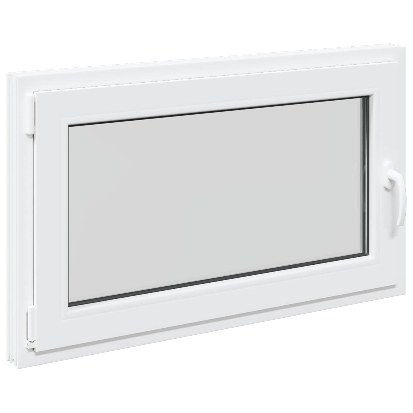 vidaXL Basement Window RISOR 100 x 70 cm PVC and Glass White
