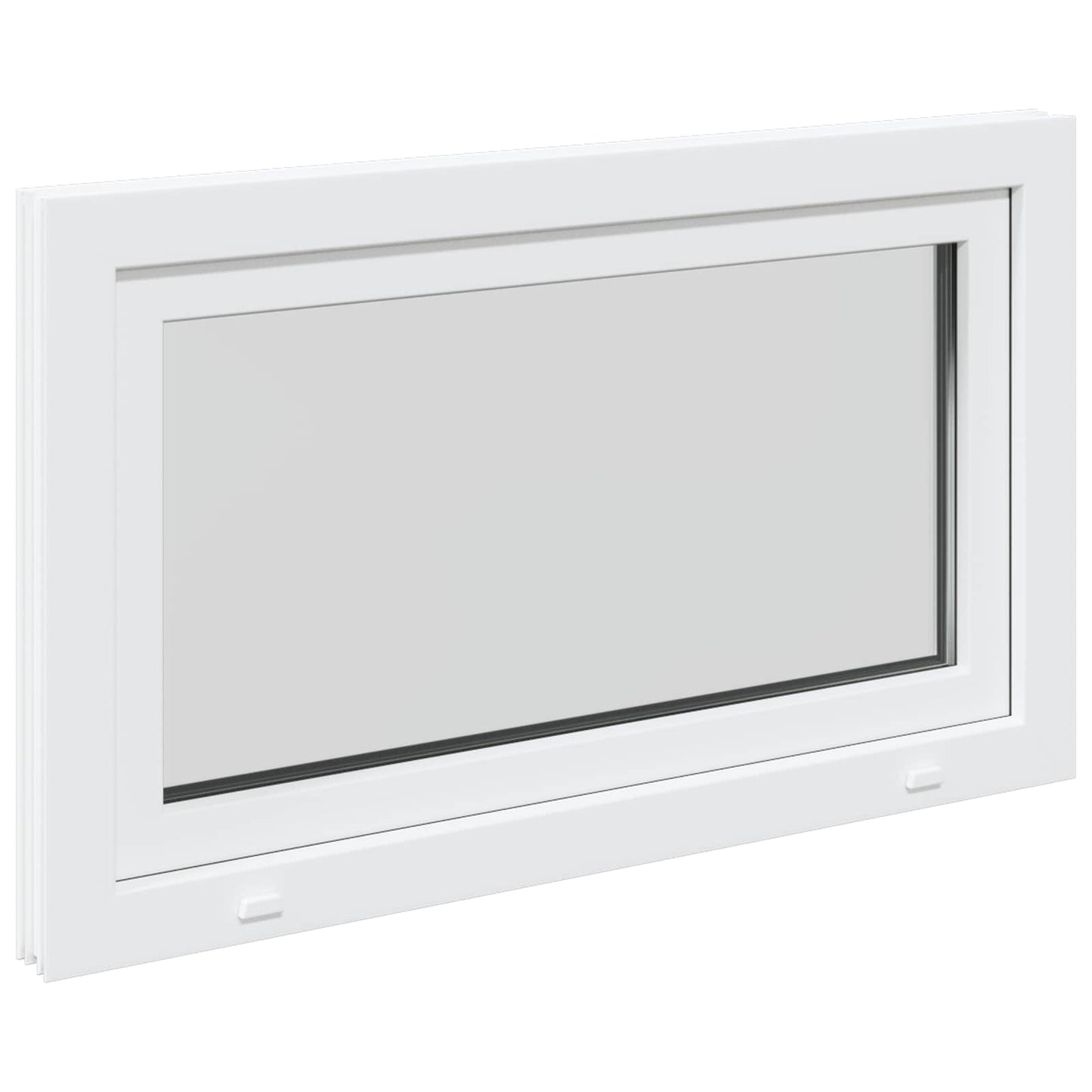 vidaXL Basement Window RISOR 100 x 70 cm PVC and Glass White