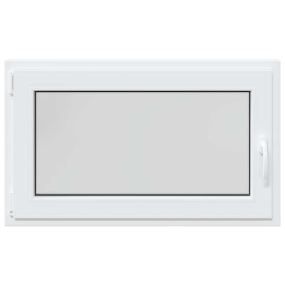 vidaXL Basement Window RISOR 100 x 70 cm PVC and Glass White