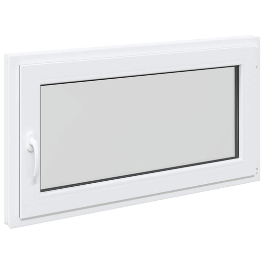 vidaXL Basement Window RISOR 110 x 50 cm PVC and Glass White